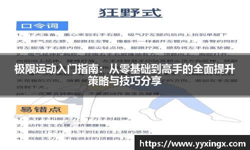 极限运动入门指南：从零基础到高手的全面提升策略与技巧分享