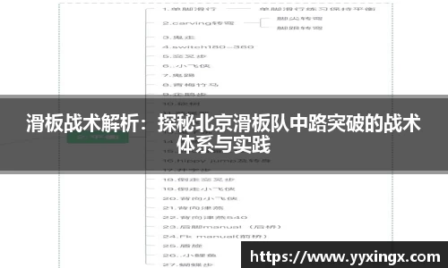 滑板战术解析：探秘北京滑板队中路突破的战术体系与实践